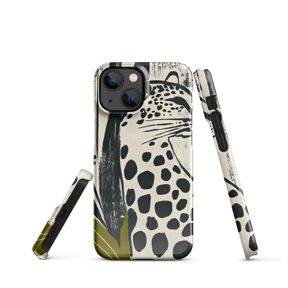 Leopard in Silhouette: A Modern Appeal | Phone Case |  13 Mini | Snap Case | Glossy