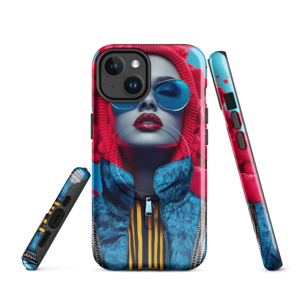 Bold Elegance in Digital Fashion | Phone Case |  14 | MagSafe® Tough Case | Glossy