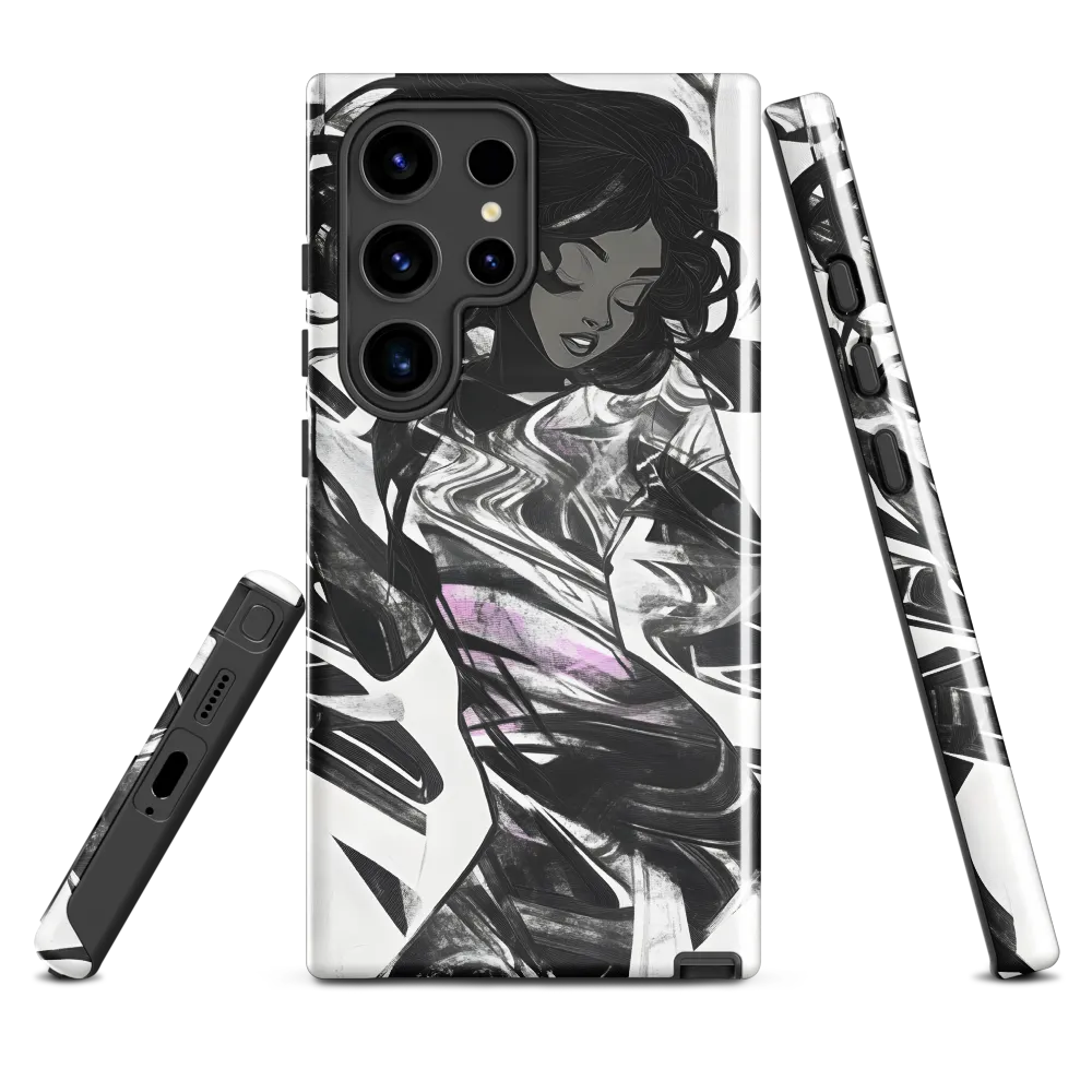Fluid Grace: The Dance of Shadows | Phone Case |  S24 Ultra | Tough Case | Glossy