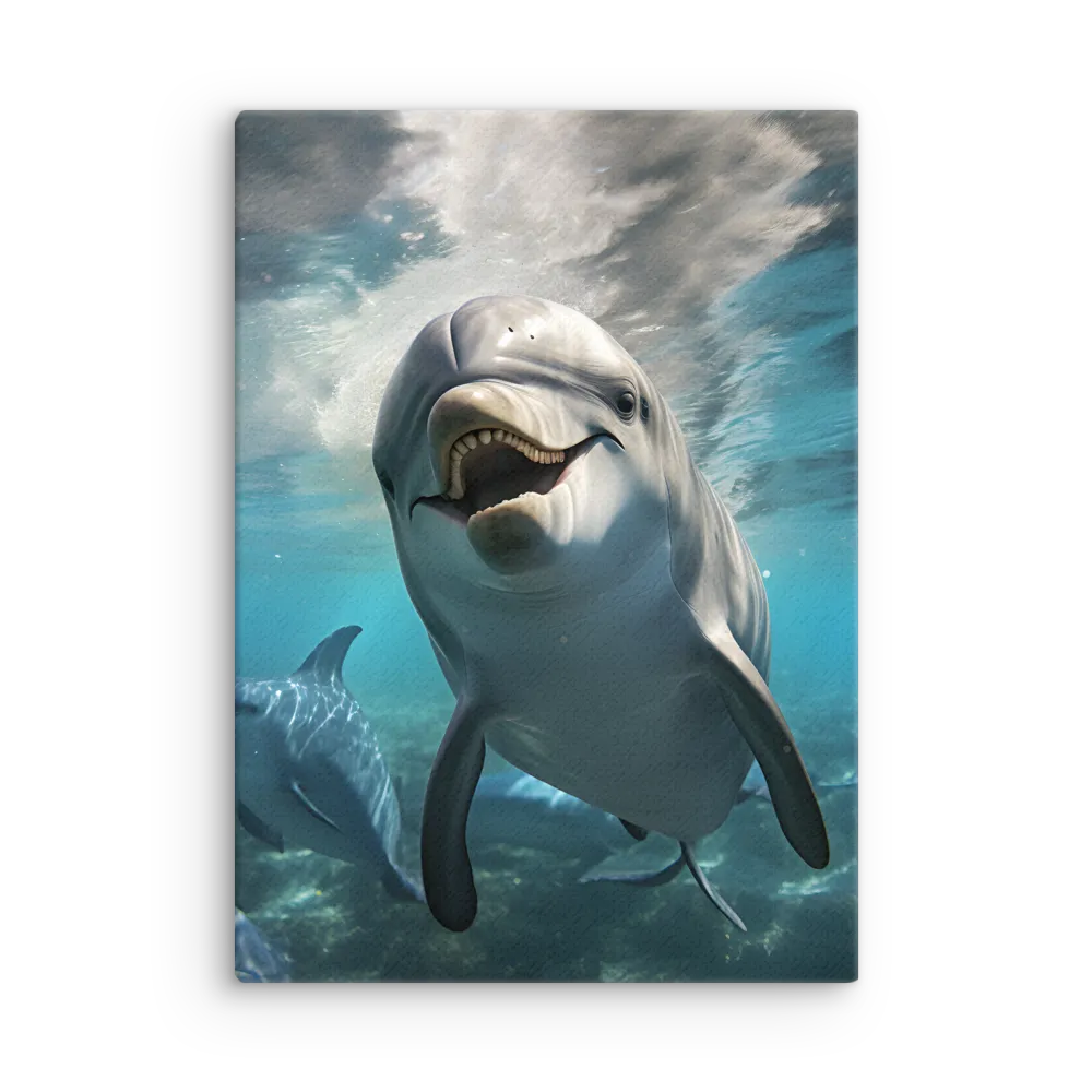 Beneath the Waves: A Dolphin's Dance