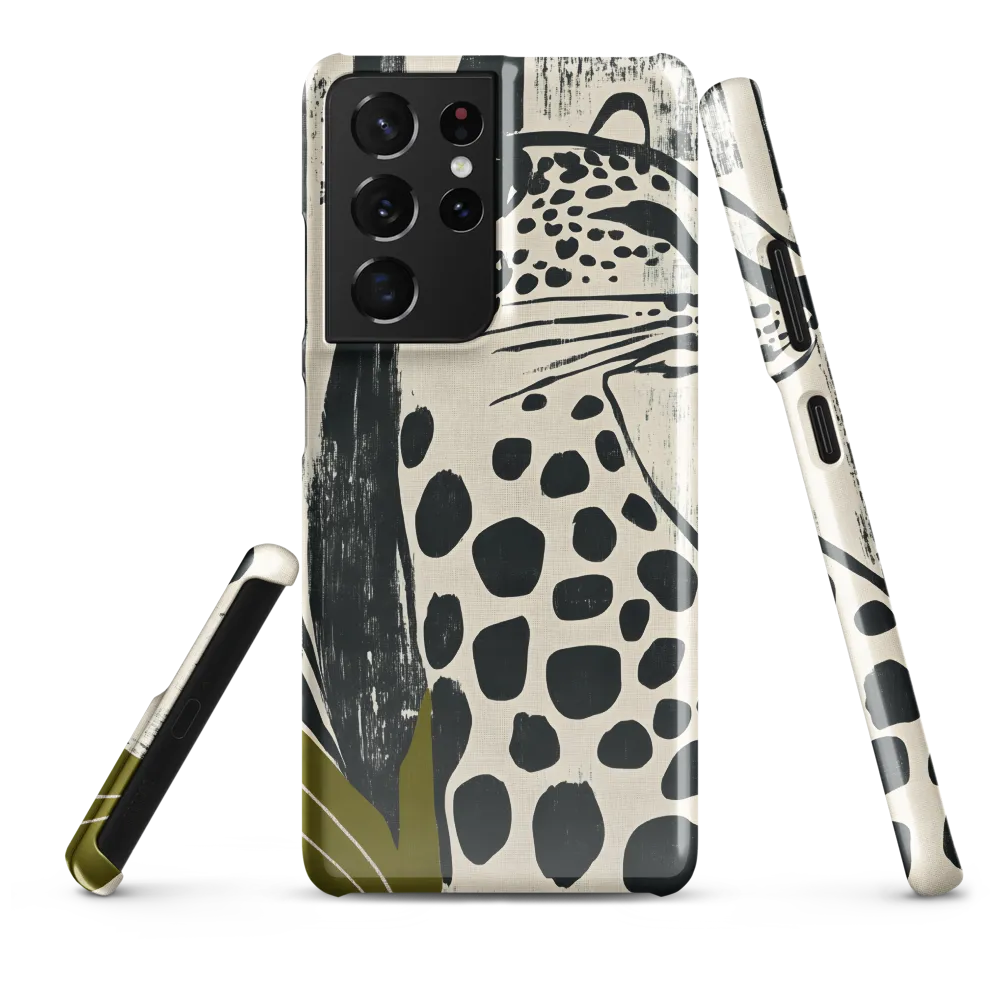 Leopard in Silhouette: A Modern Appeal | Phone Case |  S21 Ultra | Snap Case | Glossy