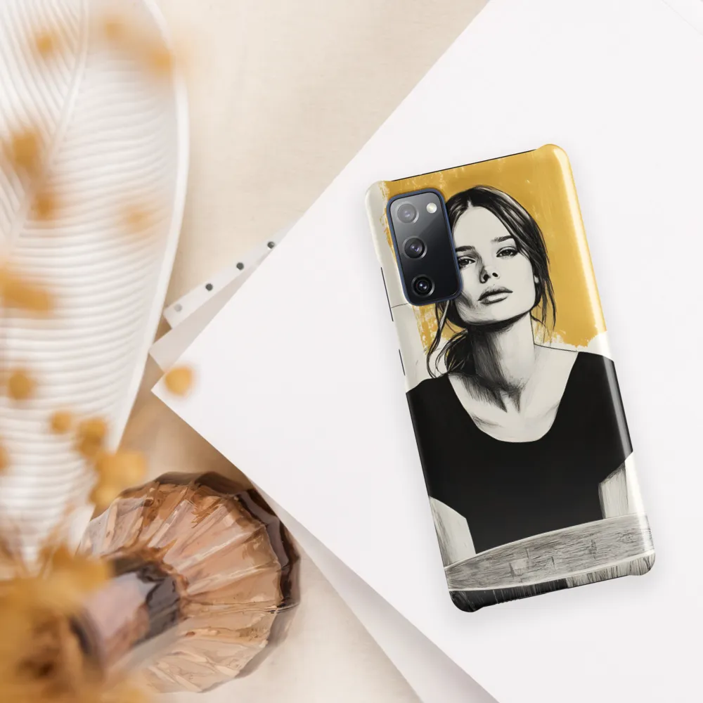 Golden Serenity: A Minimalist Portrait