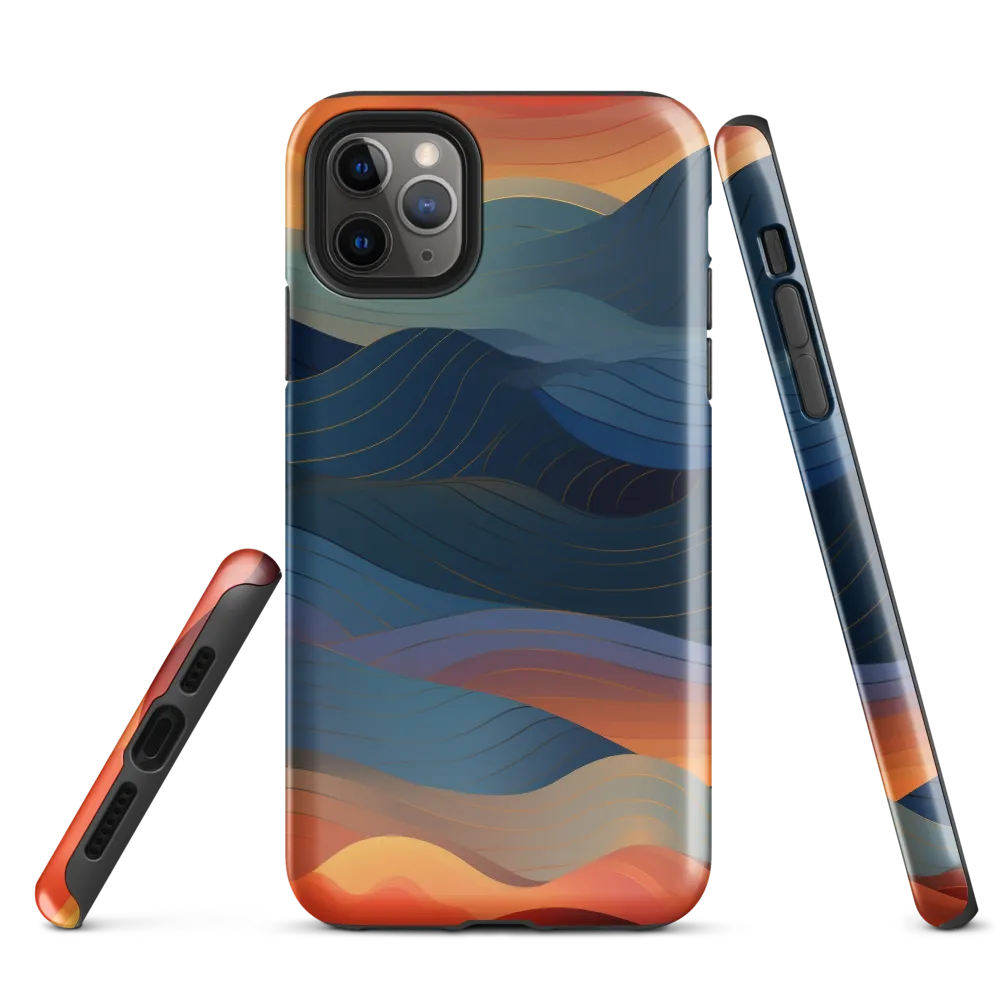 Harmonious Waves at Dusk | Phone Case |  11 Pro Max | Tough Case | Glossy