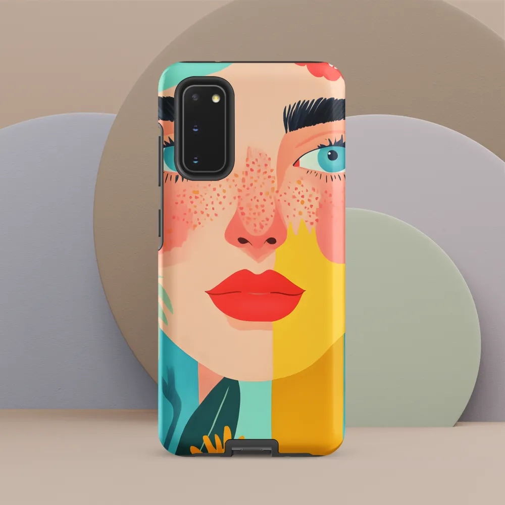 Floral Serenity: A Modern Portrait