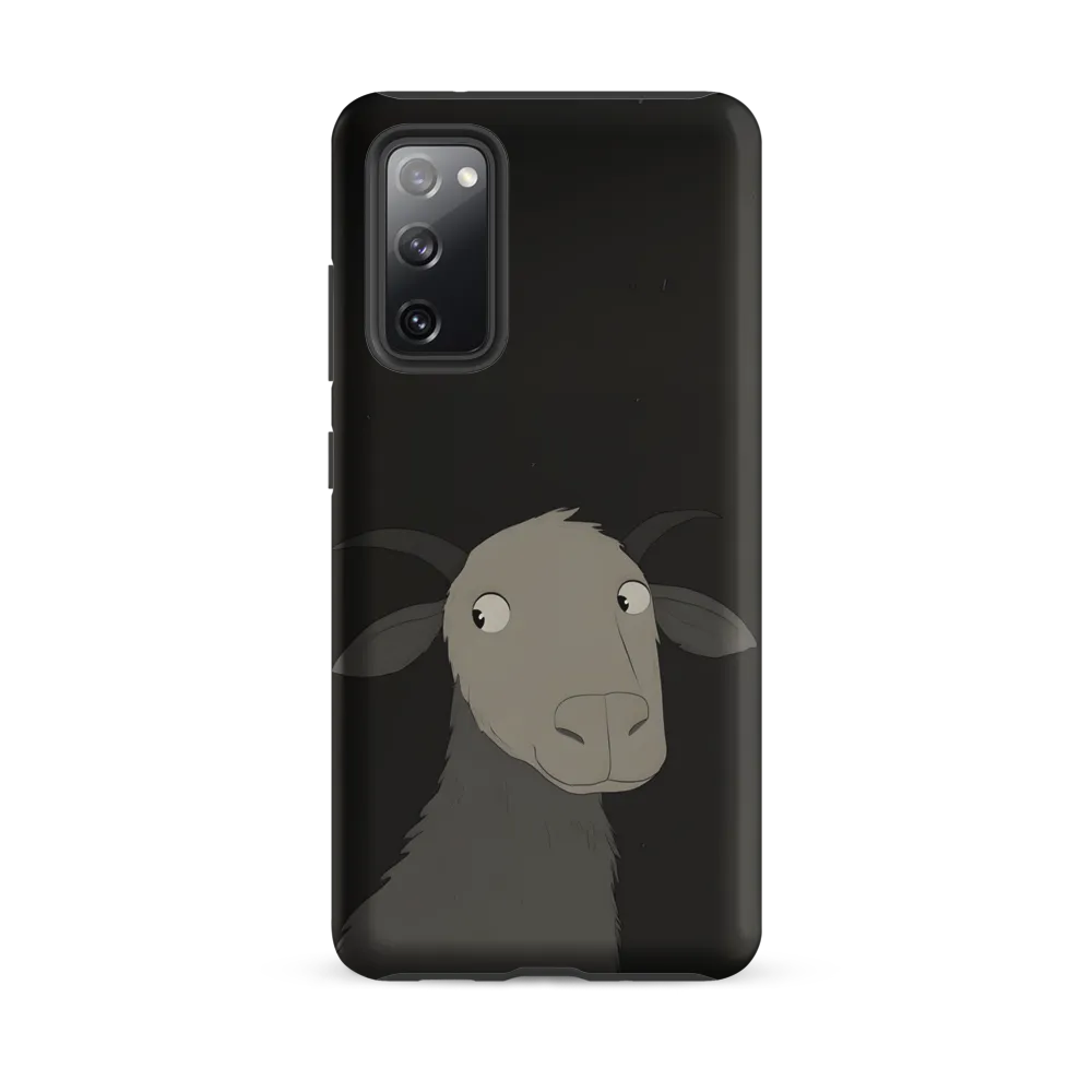 Whimsical Goat in Darkness