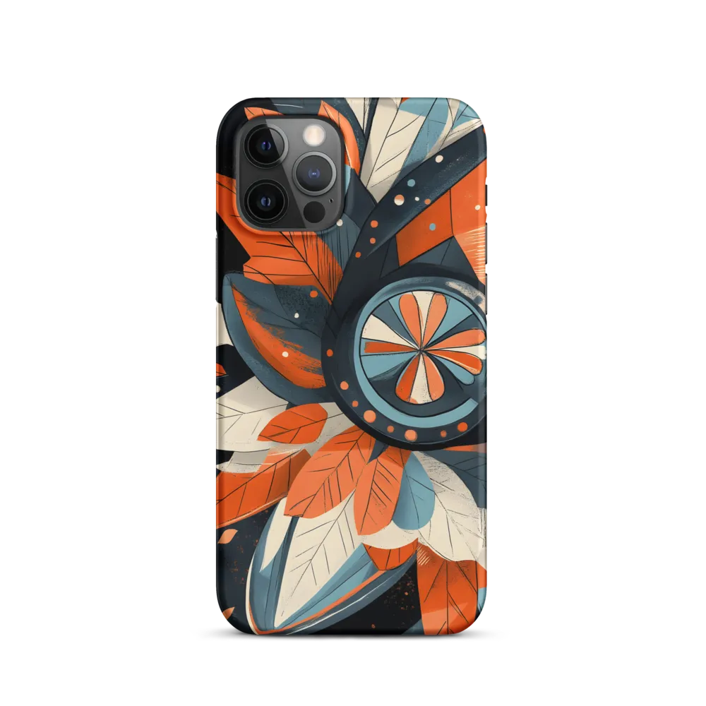 Floral Symphony in Orange and Teal