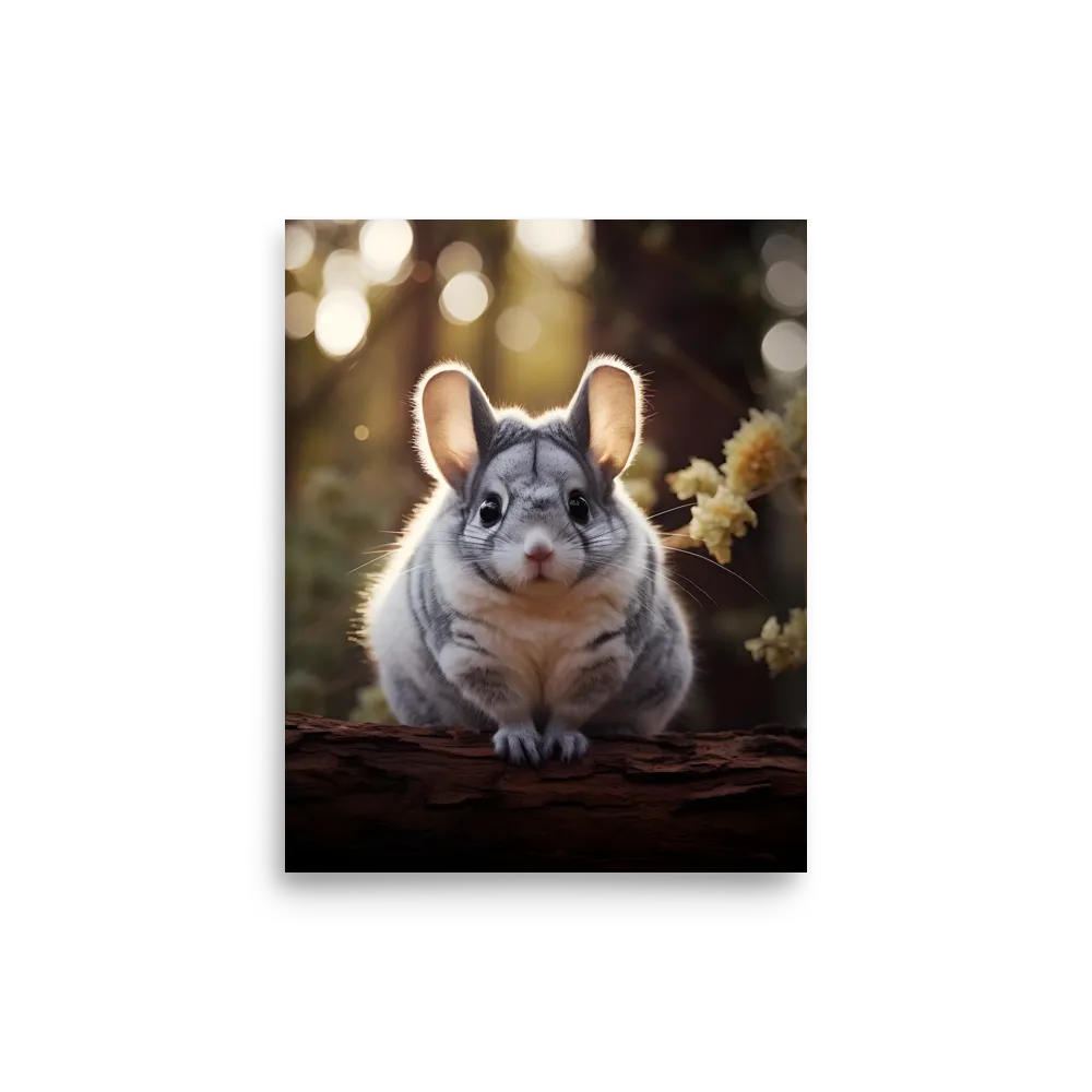 Curious Chinchilla in the Forest