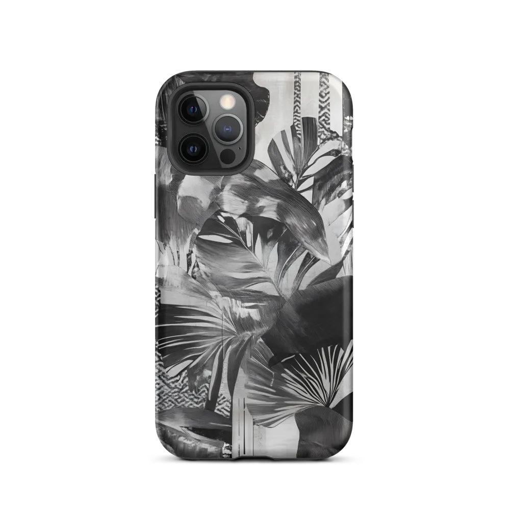 Monochrome Serenity in Tropical Foliage
