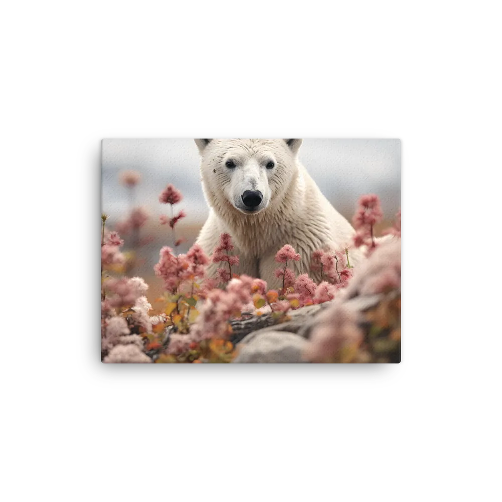 Curiosity Among Blooms: The Polar Bear