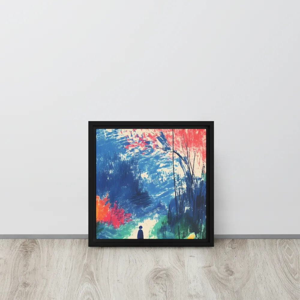 Whispers of Tranquility | Canvas with Black Frame | 12″×12″