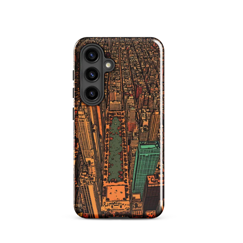 Urban Oasis: Aerial View of City Life