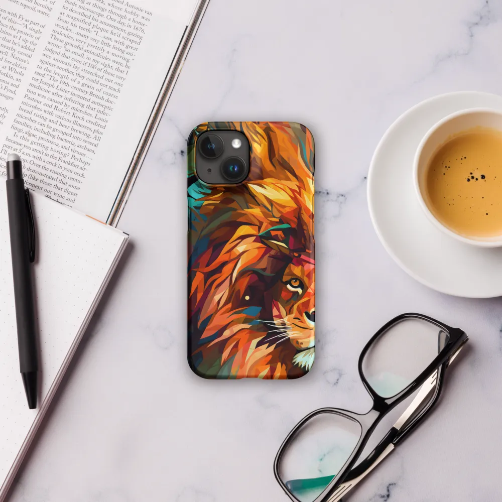 Majestic Gaze: The Polygonal Lion