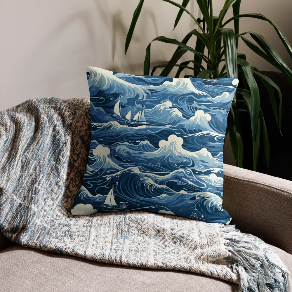 Nautical Dreams: Waves of Adventure | Pillow | 22″×22″