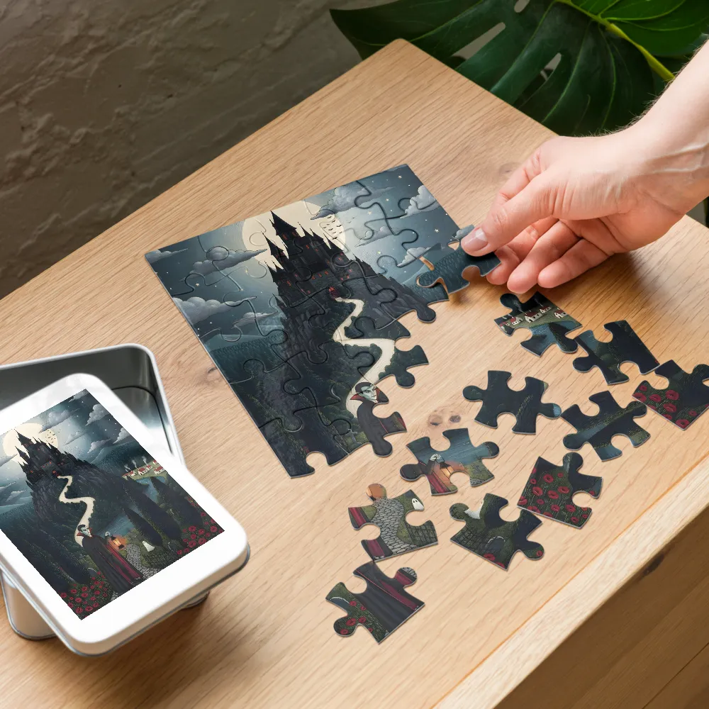 Vampire's Lantern 
 Jigsaw Puzzle in Tin Box