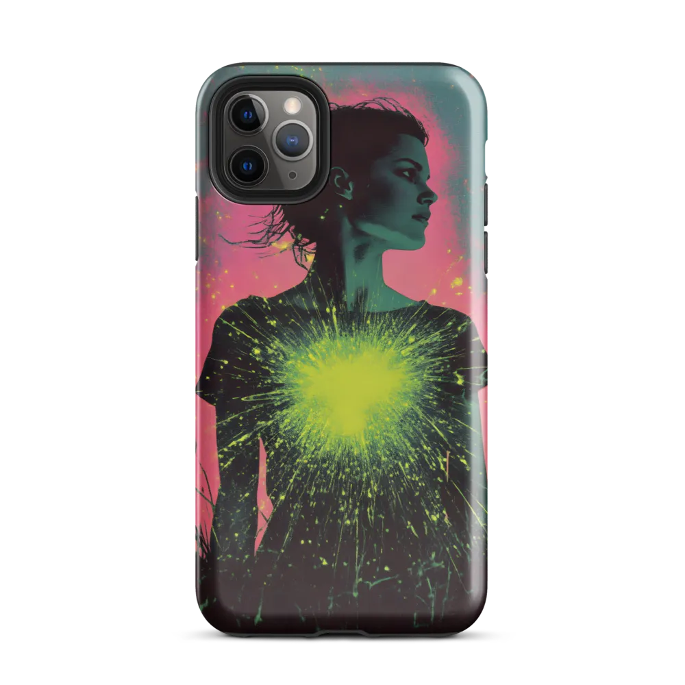 Cosmic Heart: A Surreal Portrait of Strength | Phone Case |  11 Pro Max | Tough Case | Glossy