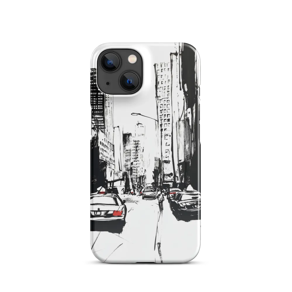 Urban Pulse: A Monochromatic Journey | Phone Case |  14 | Snap Case | Glossy