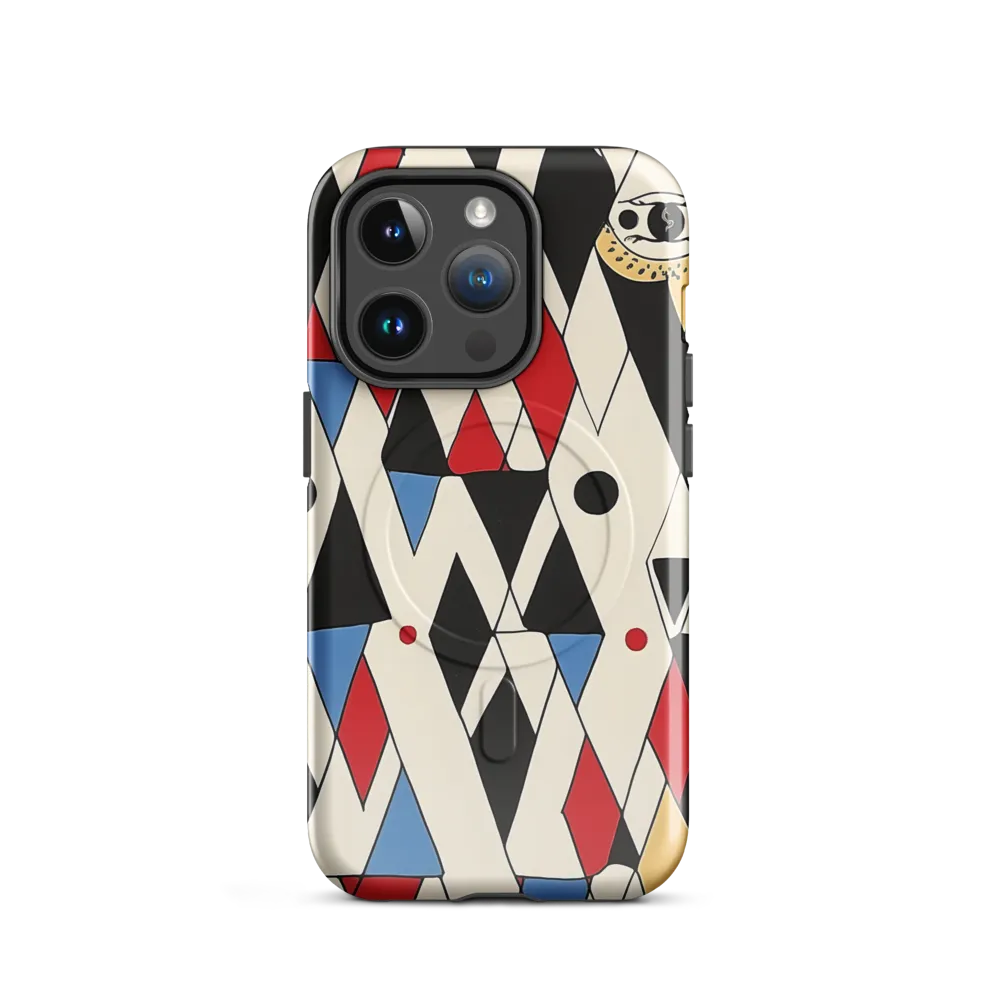 Dynamic Geometric Symphony | Phone Case |  14 Pro | MagSafe® Tough Case | Glossy