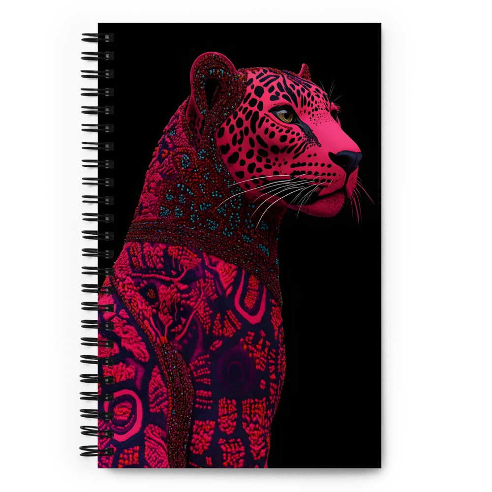 Surreal Majesty: The Pink Leopard | Spiral Notebook