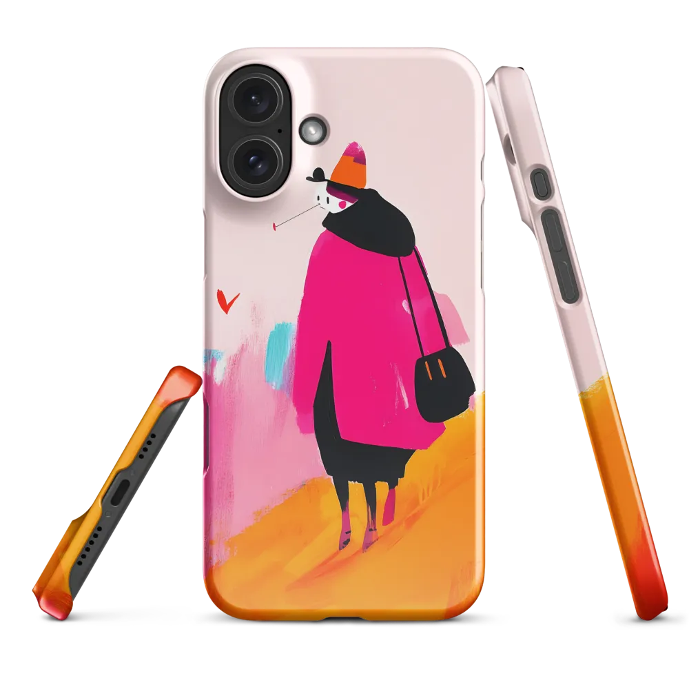 Wanderer in Pink | Phone Case |  16 Plus | Snap Case | Glossy