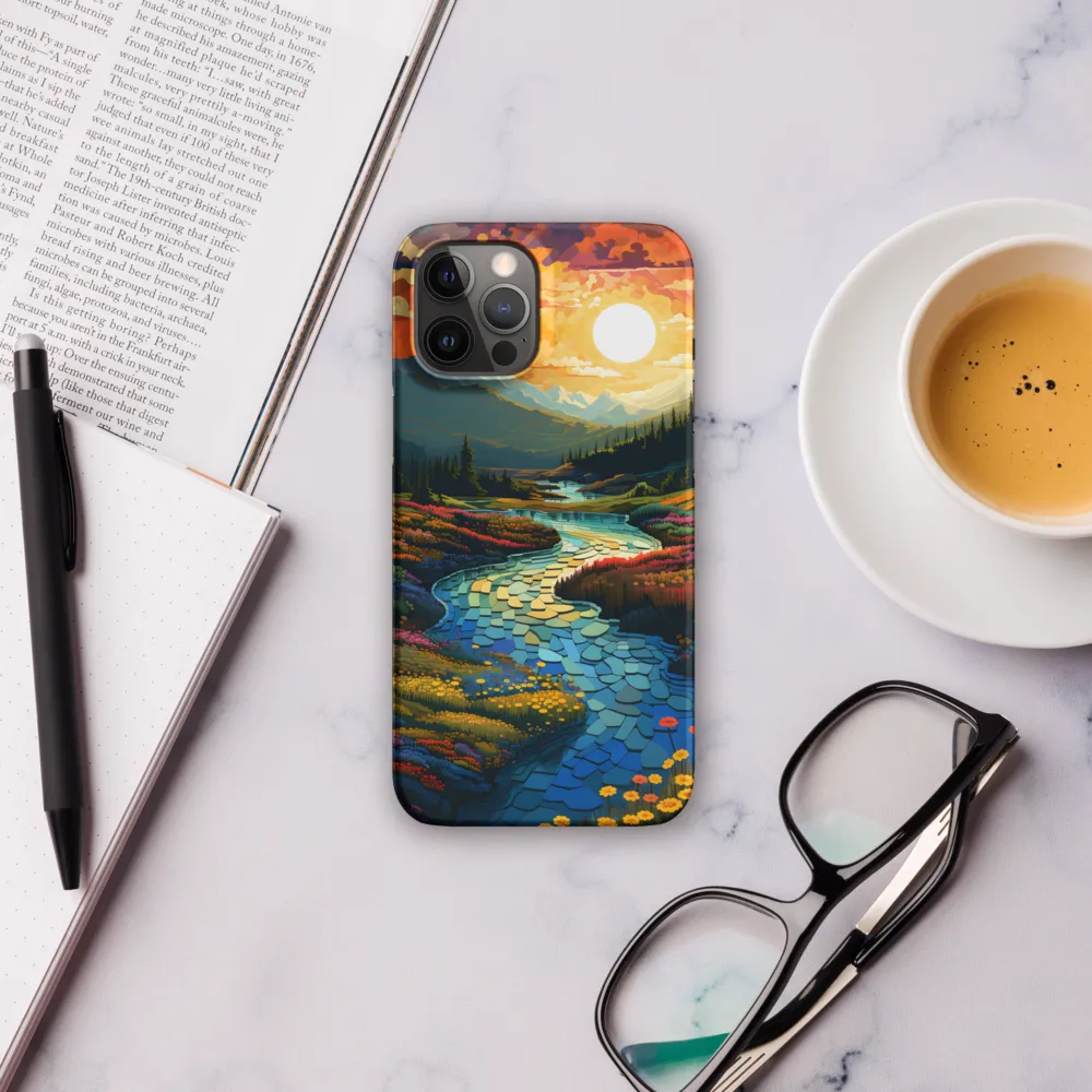 Serenity in Sunset: A Winding River's Embrace | Phone Case |  12 Pro Max | Snap Case | Matte