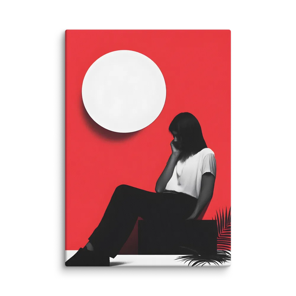 Contemplation in Red | Canvas | 28″×40″