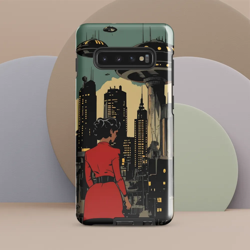 Envisioning Tomorrow: A Retro Futuristic Landscape | Phone Case |  S10 Plus | Tough Case | Glossy