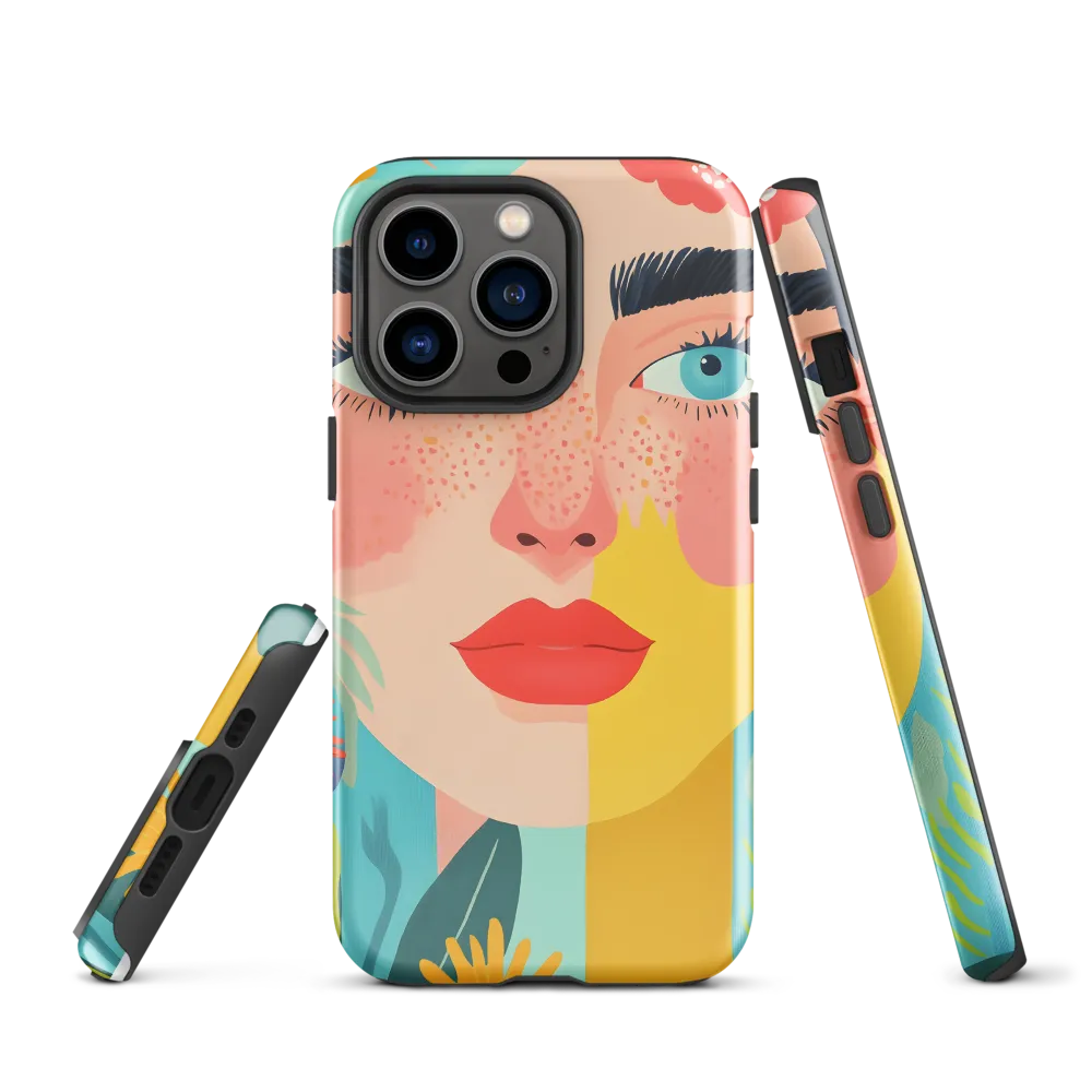 Floral Serenity: A Modern Portrait