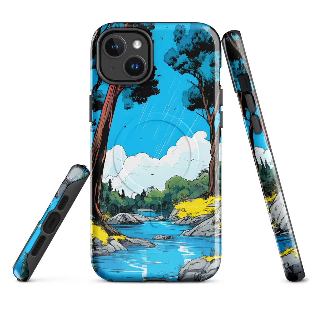 Tranquil River in a Comic Landscape