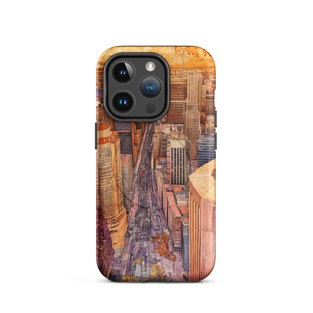 Mosaic Cityscape at Dusk