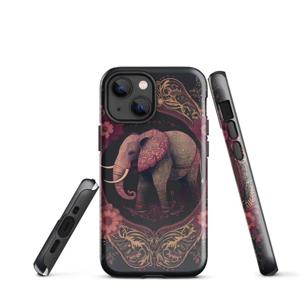 Regal Reverie: The Ornate Elephant | Phone Case |  13 mini | Tough Case | Glossy