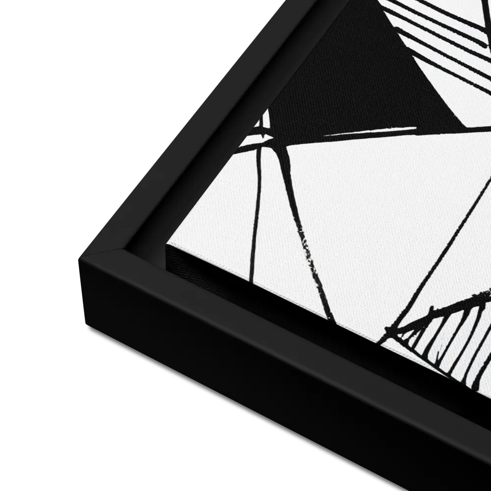 Dynamic Geometry in Ink | Canvas with Black Frame | 16″×20″