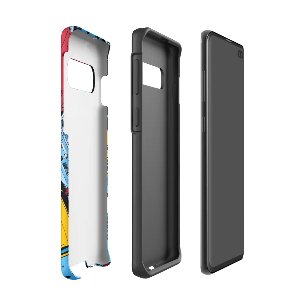 Urban Chaos: Aerial View of City Life | Phone Case |  S10 | Tough Case | Matte