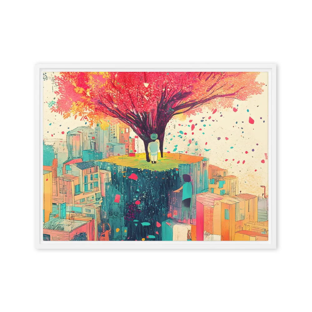 Whispers of Urban Dreams | Canvas with White Frame | 18″×24″