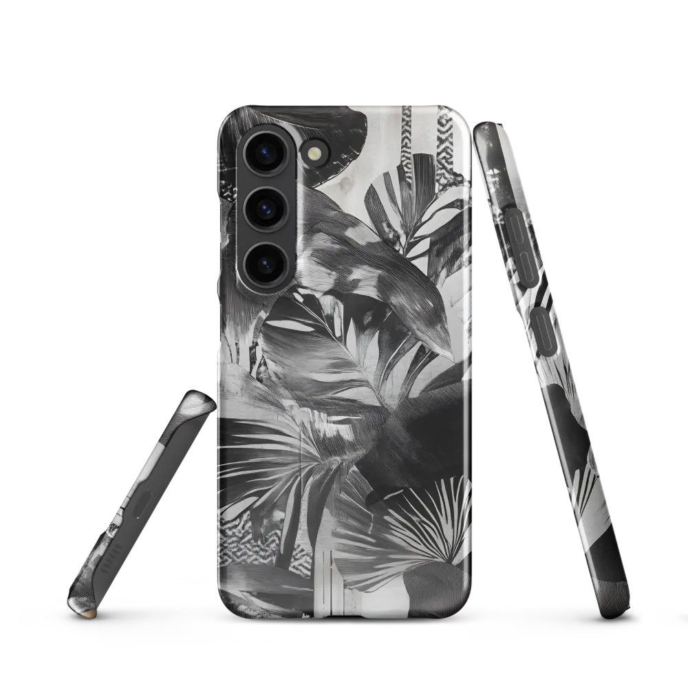 Monochrome Serenity in Tropical Foliage