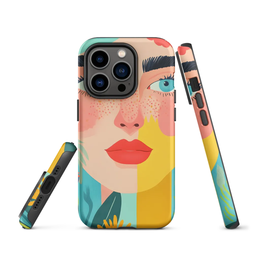 Floral Serenity: A Modern Portrait