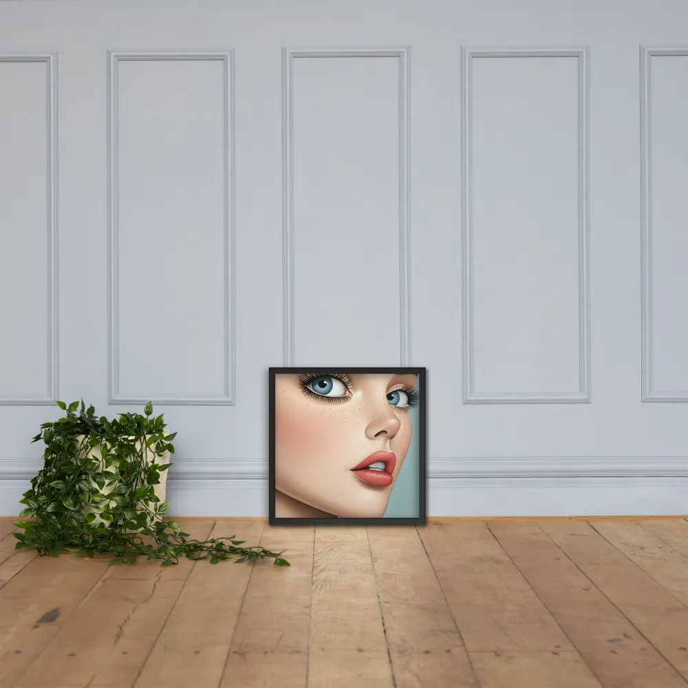 Intriguing Elegance | Poster with Black Frame | 18″×18″