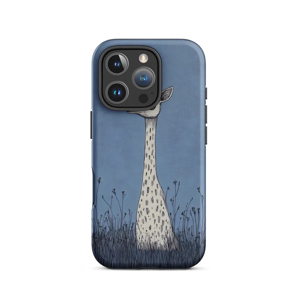 Whimsical Giraffe in Blue