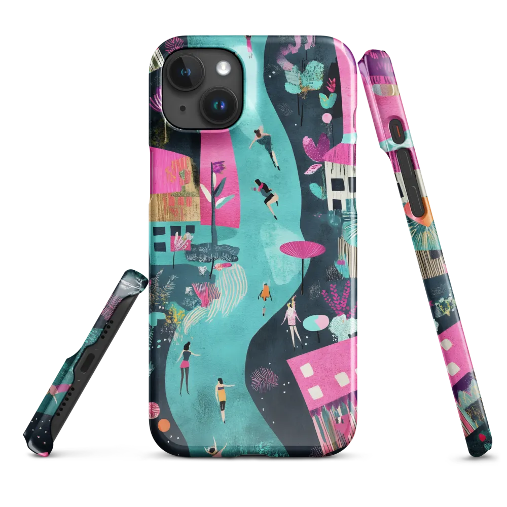 Whimsical Journey Through a Vibrant Landscape | Phone Case |  15 Plus | Snap Case | Glossy