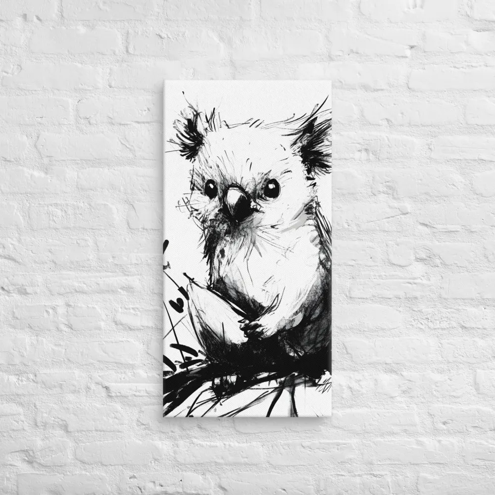 Whimsical Koala in Ink | Canvas | 16″×32″