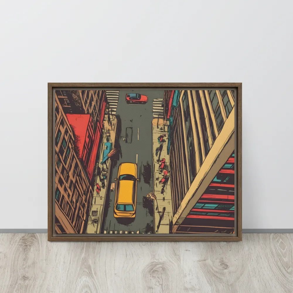 Urban Symphony | Canvas with Brown Frame | 16″×20″