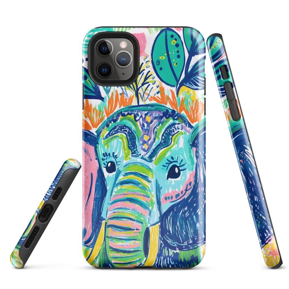 Whimsical Elephant Portrait | Phone Case |  11 Pro Max | Tough Case | Glossy