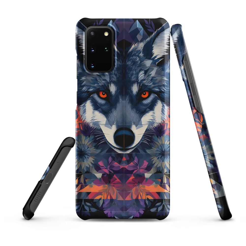 Mystical Wolf Amidst Floral Geometry