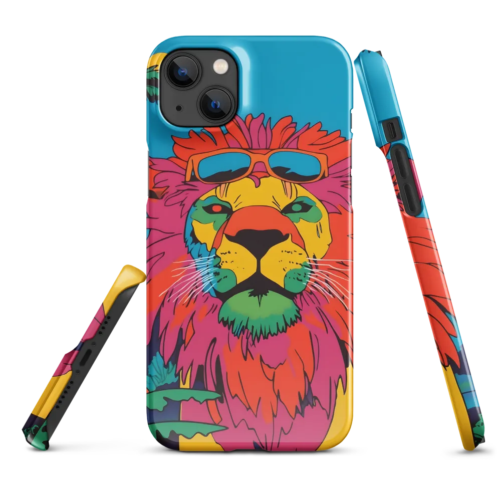 Lion with Sunglasses: A Vibrant Tropical Portrait