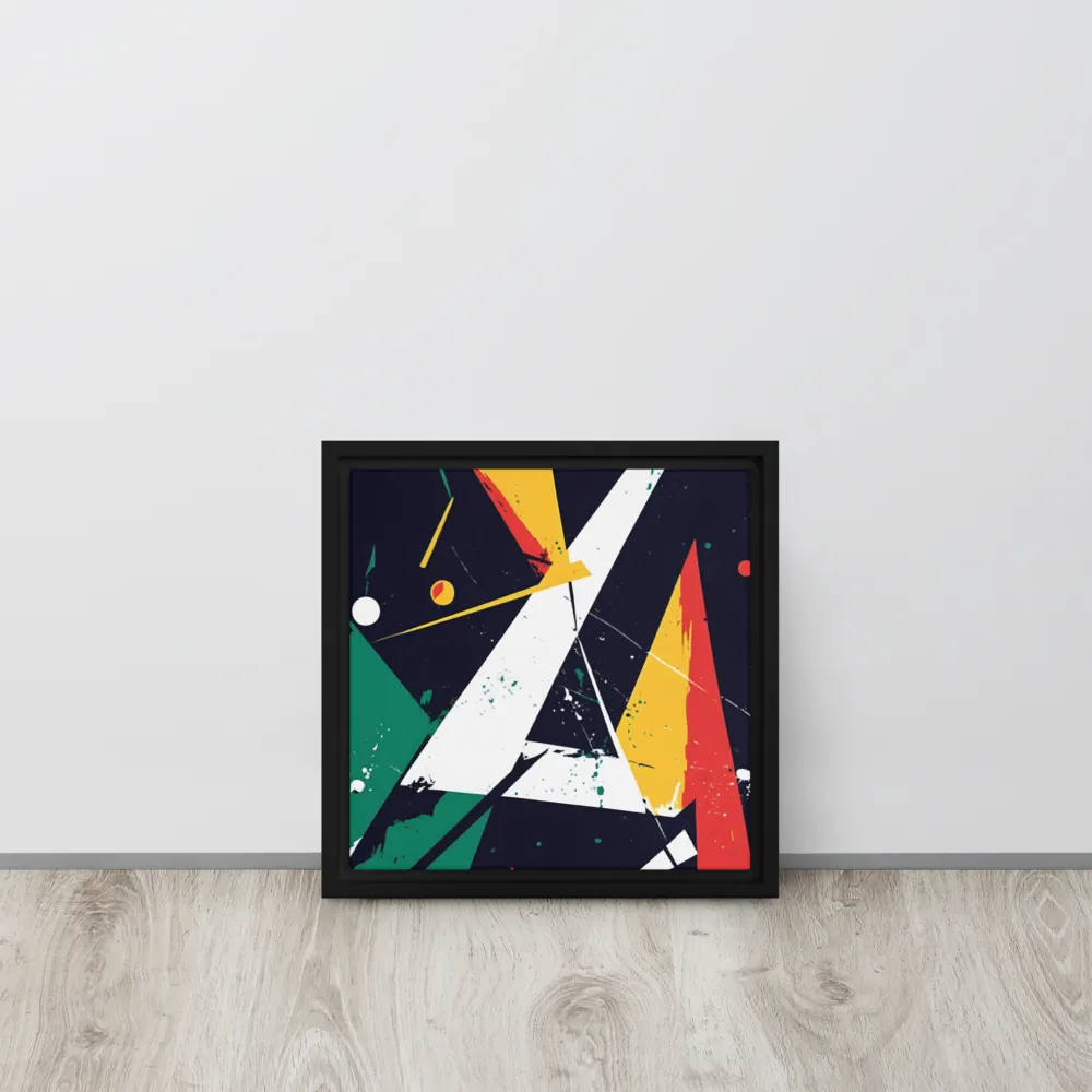 Dynamic Geometries | Canvas with Black Frame | 12″×12″