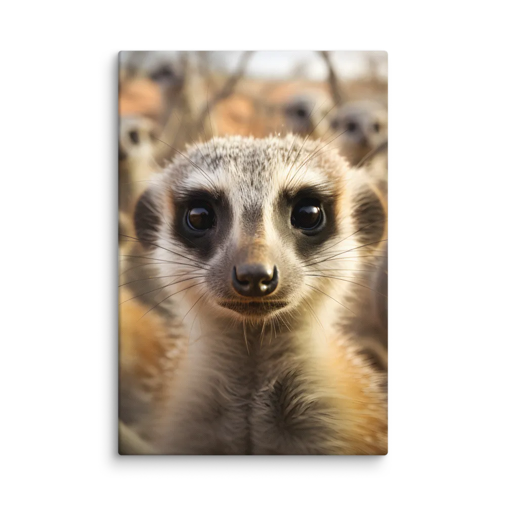 Curious Meerkats in Community | Canvas | 24″×36″