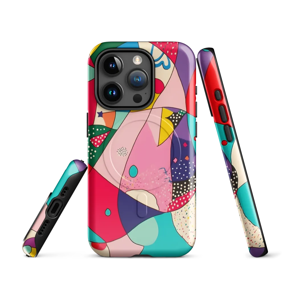 Playful Geometry in Color | Phone Case |  15 Pro | MagSafe® Tough Case | Glossy