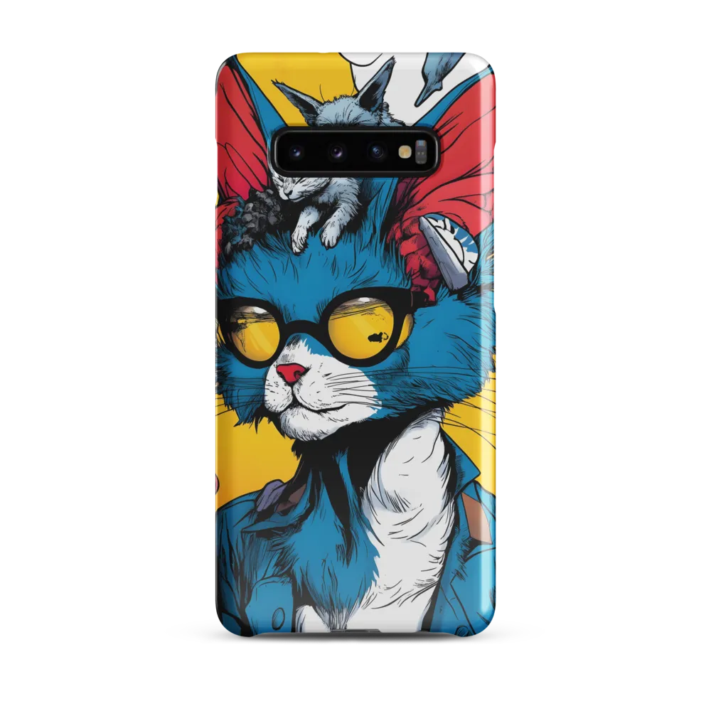 Whimsical Feline Coolness | Phone Case |  S10 Plus | Snap Case | Glossy