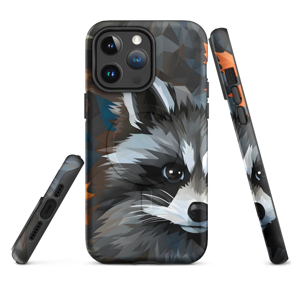 Whispers of Autumn: The Raccoon's Gaze | Phone Case |  14 Pro Max | MagSafe® Tough Case | Matte