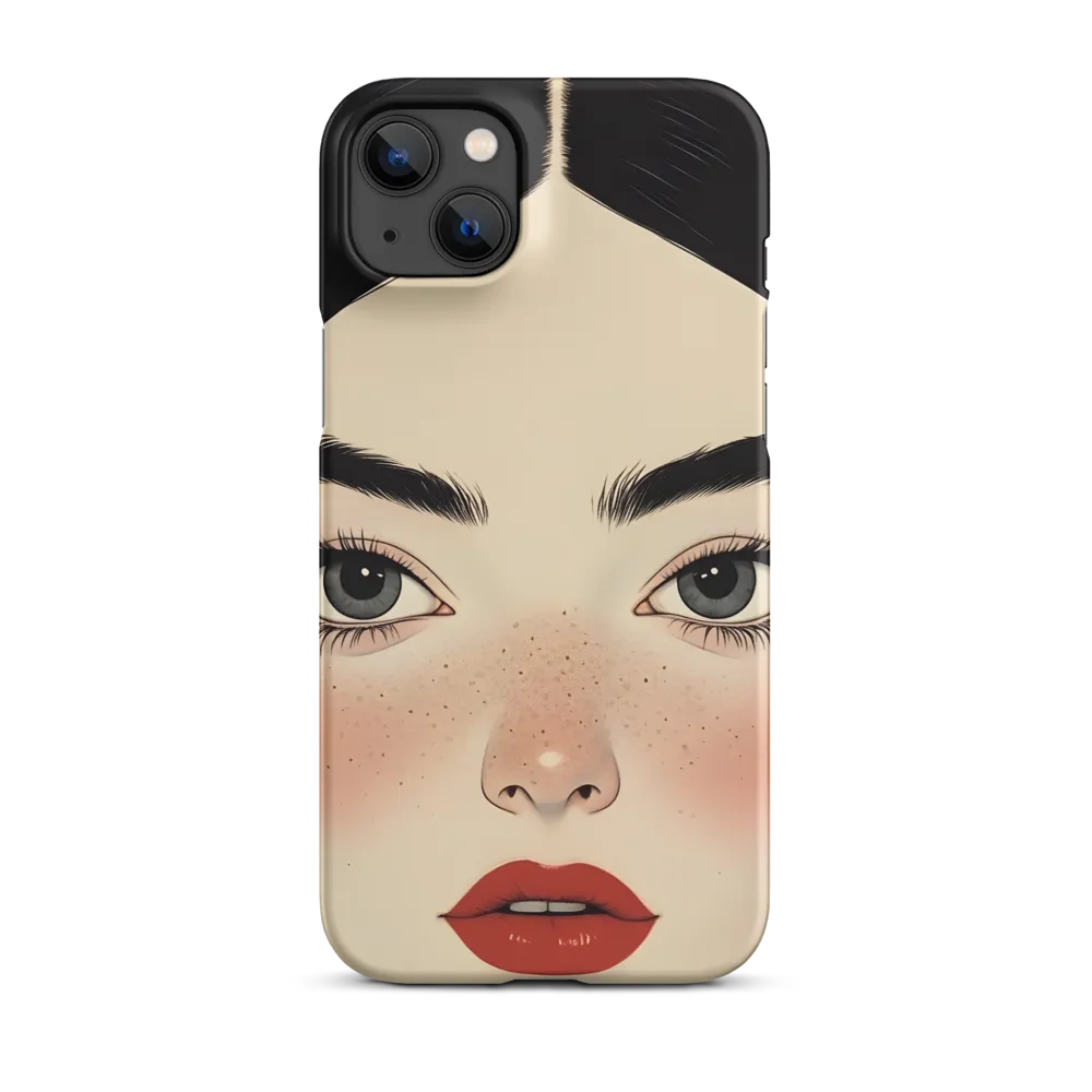 Serenity Captured: A Modern Portrait | Phone Case |  14 Plus | Snap Case | Matte