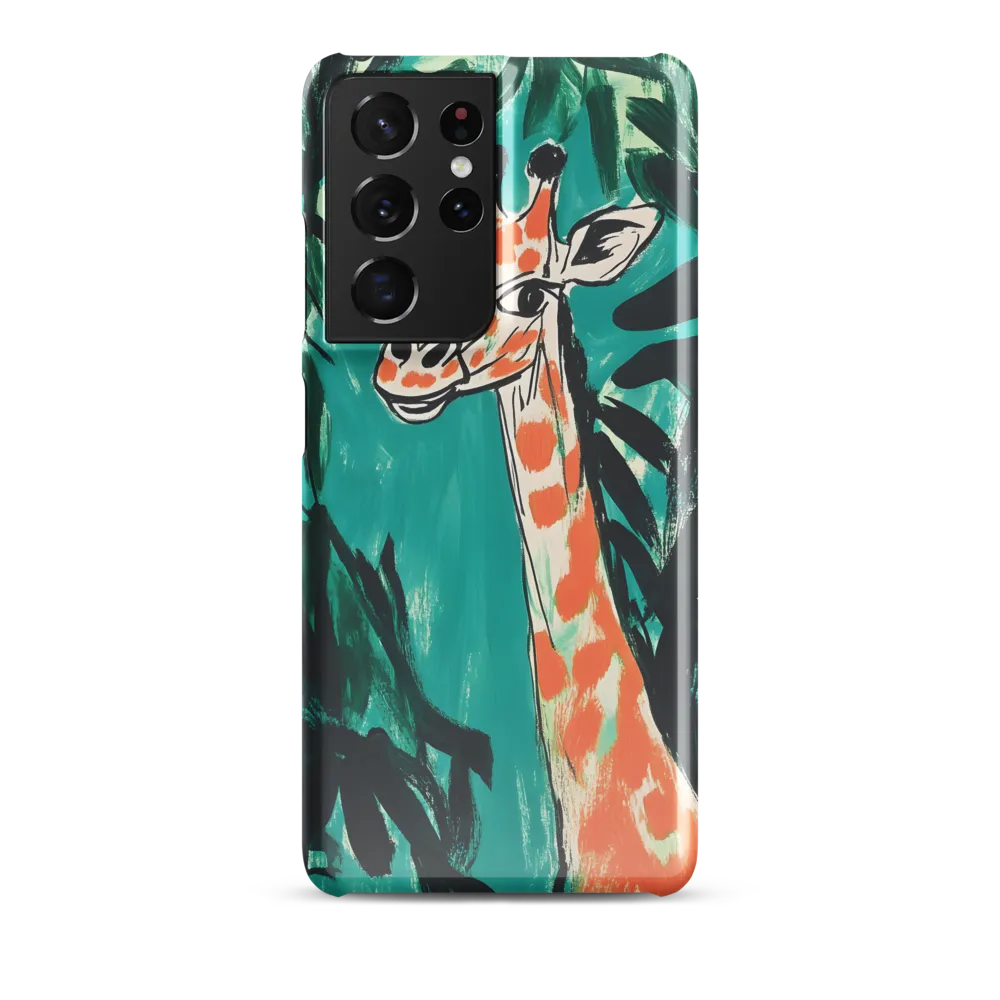 Curious Giraffe in Lush Greenery | Phone Case |  S21 Ultra | Snap Case | Glossy